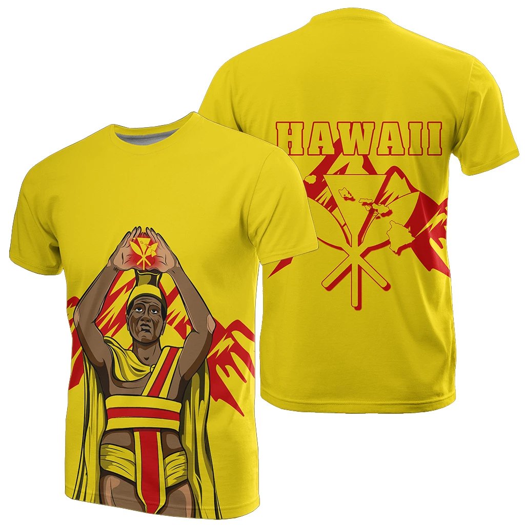 King Kanaka Kauka T Shirt Yellow Unisex Yellow - Polynesian Pride