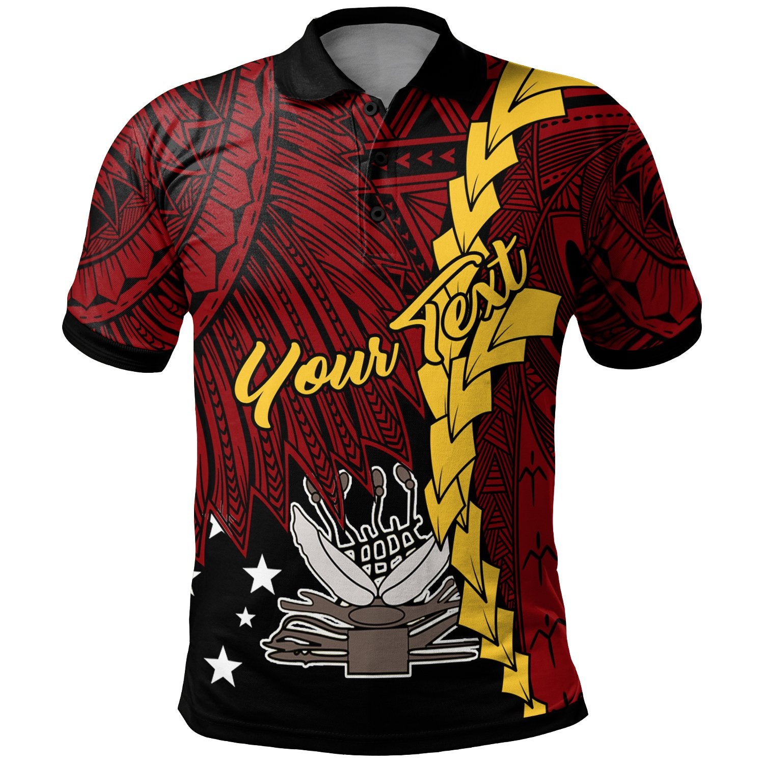 Papua New Guinea Western Province Polynesian Custom Polo Shirt Tribal Wave Tattoo Unisex Red - Polynesian Pride