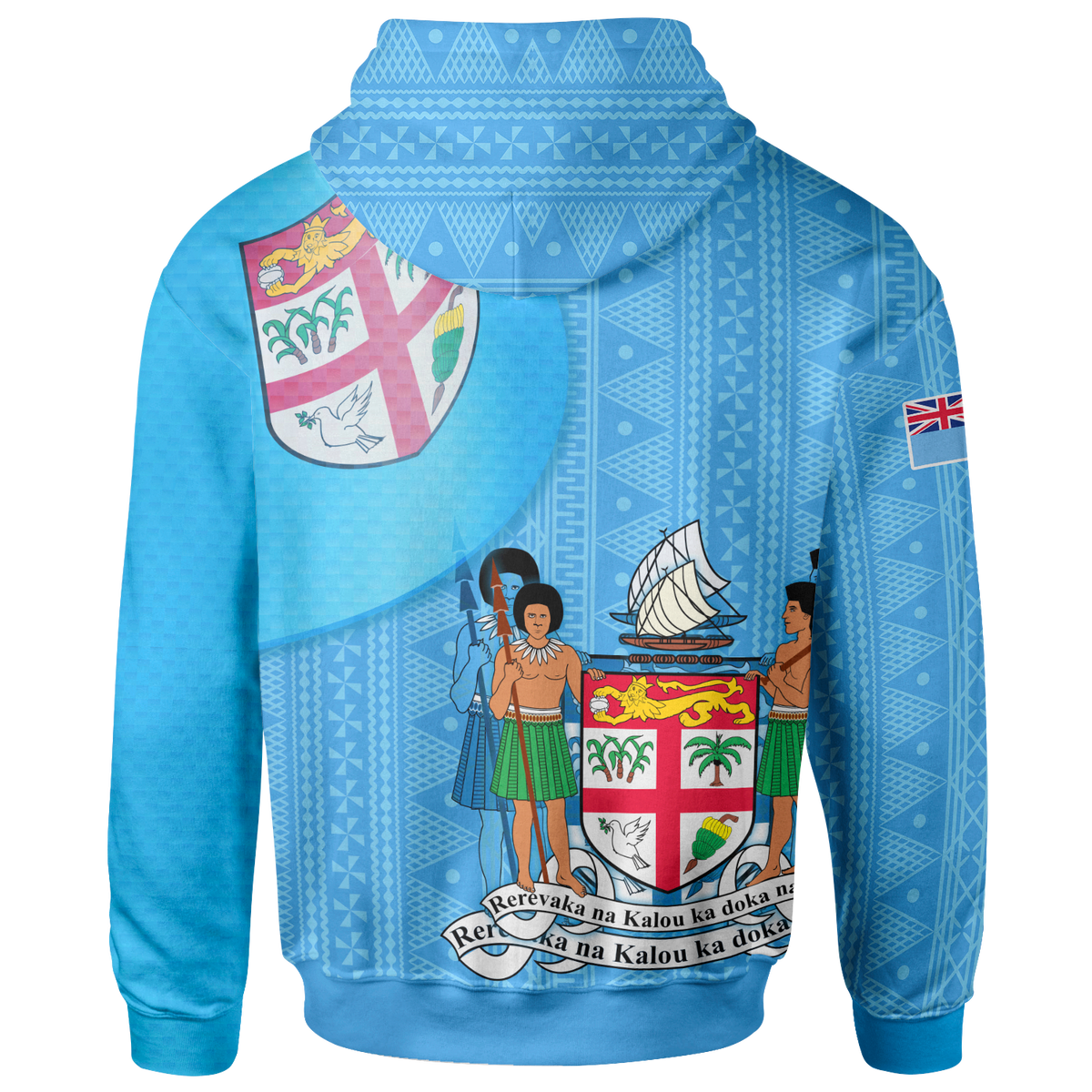 Fiji Polynesian Hoodie Fiji Flag - Polynesian Pride