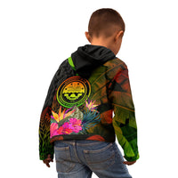 Federated States of Micronesia Polynesian Custom Hoodie Hibiscus and Banana Leaves - Polynesian Pride