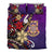 Tuvalu Polynesian Bedding Set - Tribal Flower With Special Turtles Purple Color - Polynesian Pride