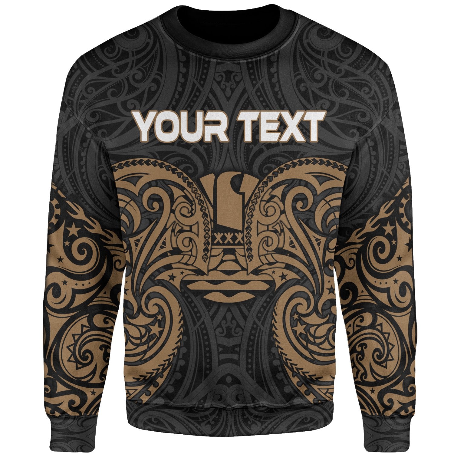 Tahiti Polynesian Custom Personalised Sweater - Spirit Style Gold Unisex Gold - Polynesian Pride