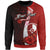 Yap Polynesian Custom Personalised Sweater - Coat Of Arm With Hibiscus Unisex Red - Polynesian Pride