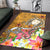 Fiji Area Rug - Turtle Plumeria (Gold) - Polynesian Pride