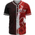 Yap Polynesian Custom Personalised Baseball Shirt - Coat Of Arm With Hibiscus Unisex Red - Polynesian Pride