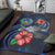 Pohnpei Polynesian Area Rug - Blue Turtle Hibiscus - Polynesian Pride