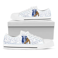 Guam Low Top Shoe - Chamorro With Puntan Blue Color - Polynesian Pride