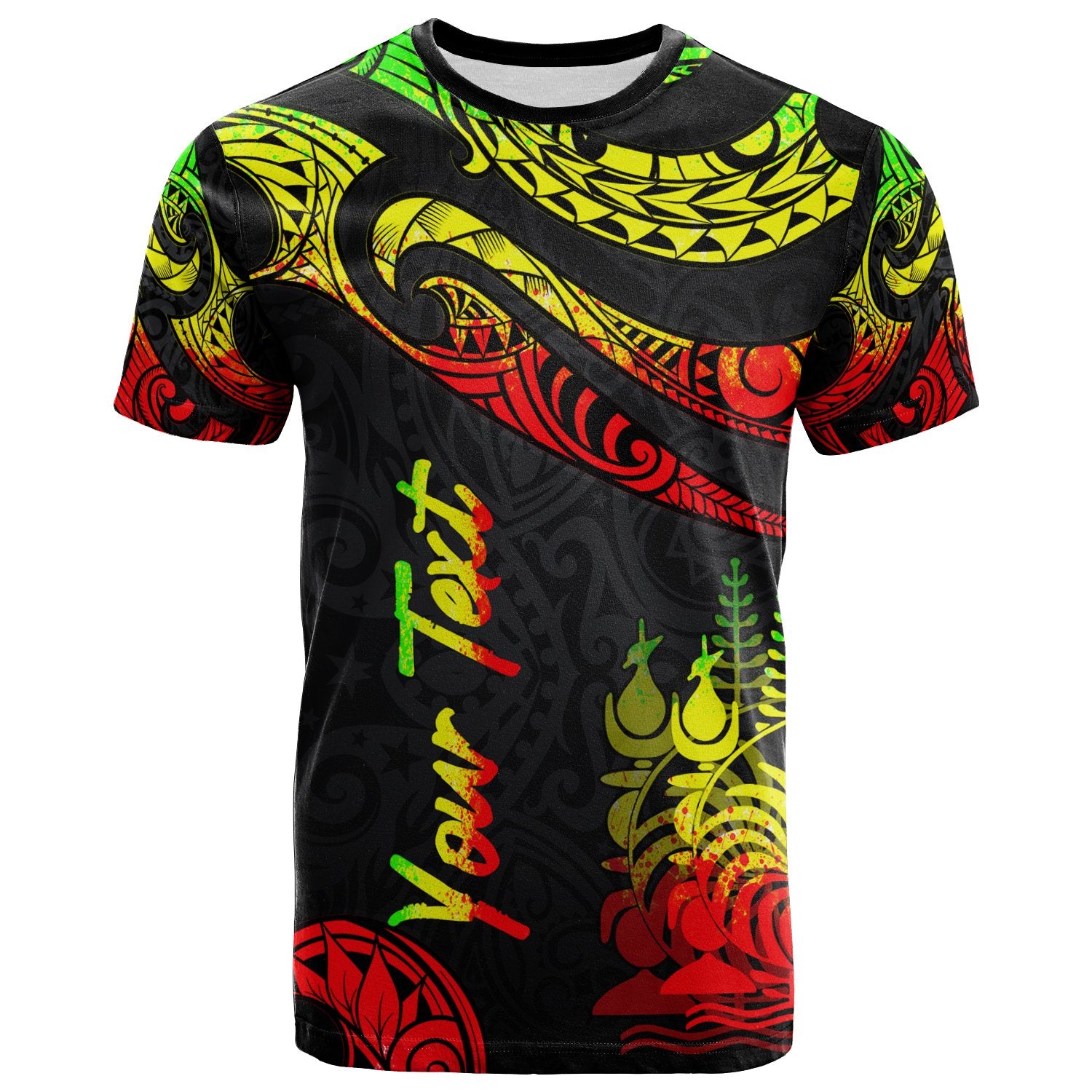 New Caledonia Polynesian Custom T Shirt Poly Tattoo Reggae Version Unisex Reggae - Polynesian Pride