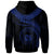 Polynesian Hawaii Custom Zip up Hoodie Hawaiian Waves (Blue) - Polynesian Pride