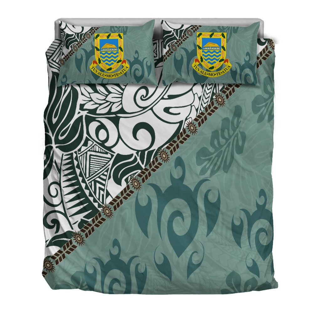 Tuvalu Polynesian Bedding Set - Leaves And Turtles - Polynesian Pride