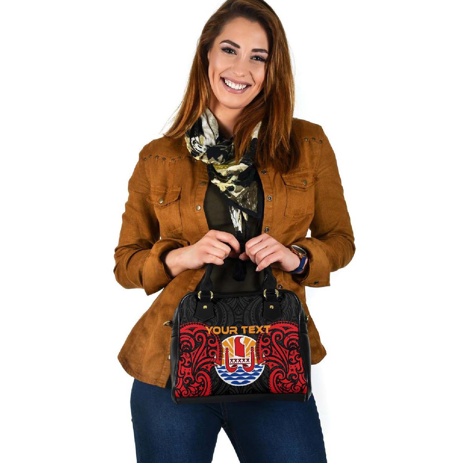 Tahiti Polynesian Custom Personalised Shoulder Handbag - Tahitians Spirit One Size Red - Polynesian Pride