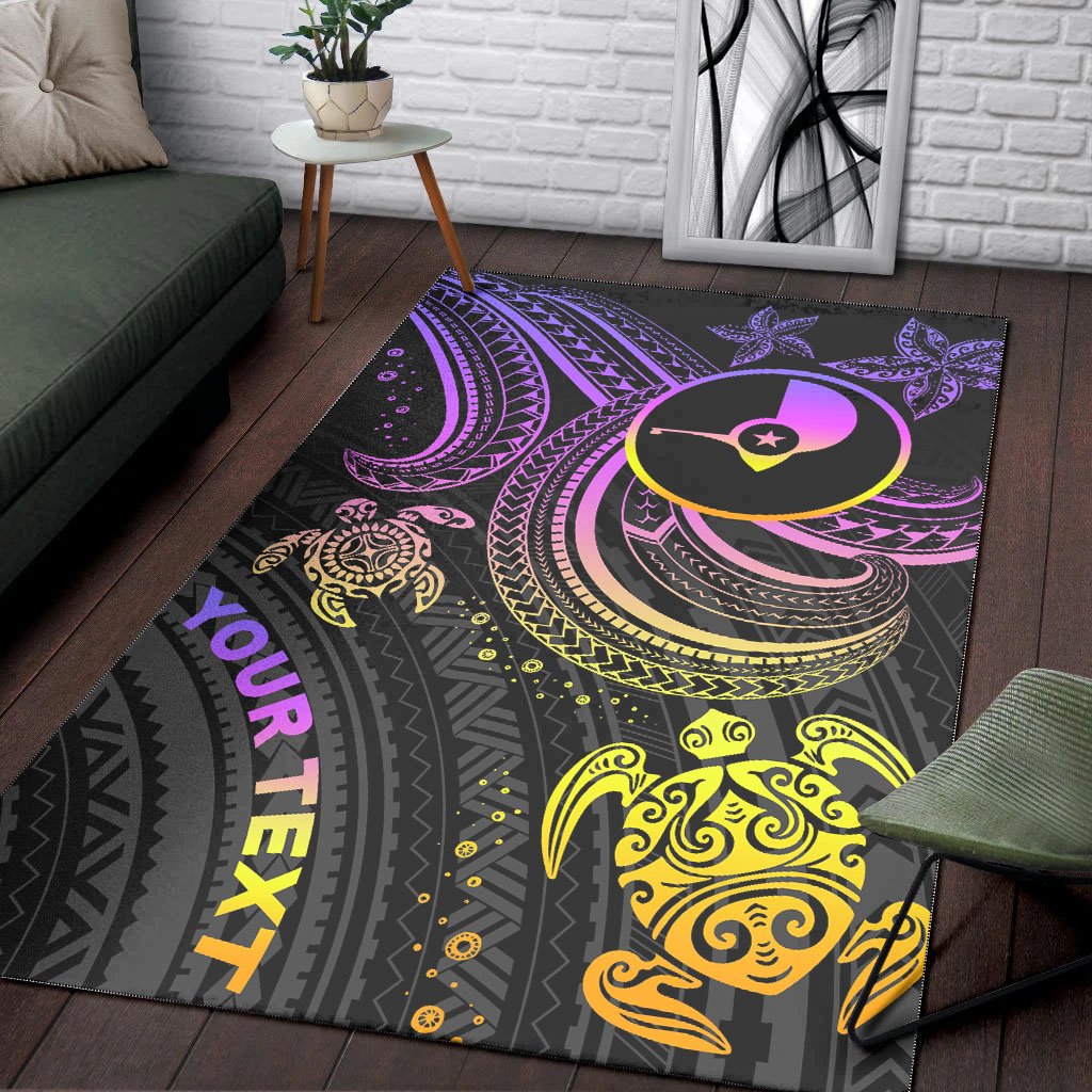 Yap Custom Personalised Area Rug - Pink Turtle - Polynesian Pride