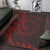 Palau Area Rug - Custom Personalised Polynesian Pattern Style REd Color - Polynesian Pride