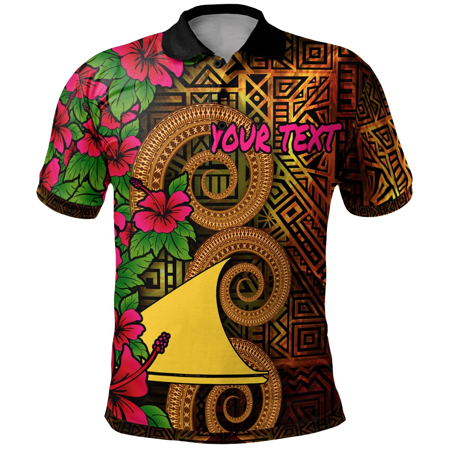Tokelau Polynesian Custom Polo Shirt Hibiscus Vintage Unisex Orange - Polynesian Pride