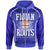 Fiji Polynesian Zip up Hoodie Shield 50th Fijian Roots Unisex BLUE - Polynesian Pride