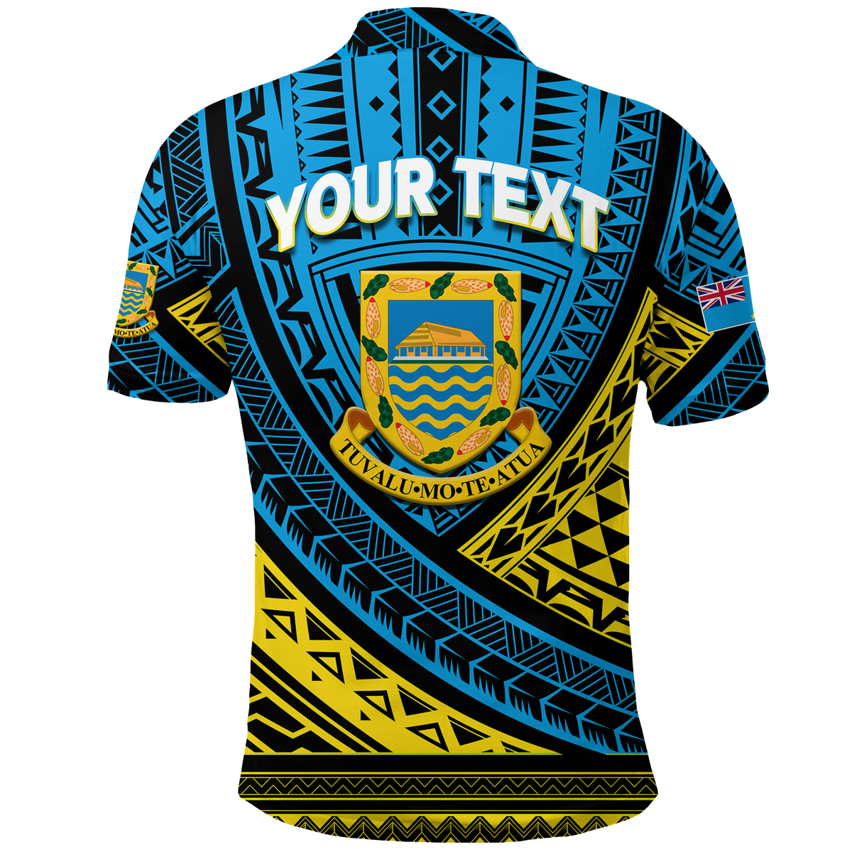 Custom Tuvalu Polo Shirt 44th Independence Anniversary Tribal Pattern LT12 - Polynesian Pride