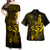 Hawaii Polynesian Matching Dress and Hawaiian Shirt King Of Hawaii with Hawaiian Girls Gold Version RLT14 Gold - Polynesian Pride