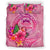 Tuvalu Polynesian Bedding Set - Floral With Seal Pink - Polynesian Pride