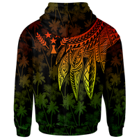 Kosrae Custom Hoodie Polynesian Wings (Reggae) - Polynesian Pride