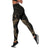 Chuuk Micronesia Women's Legging - Gold Tribal Wave Black - Polynesian Pride