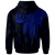 Vanuatu Zip up Hoodie Polynesian Wings (Blue) - Polynesian Pride