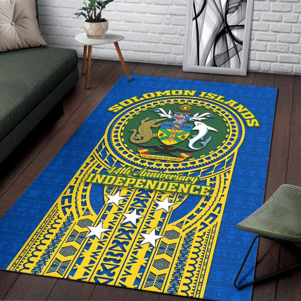 Solomon Islands Independence Anniversary 44th Years Area Rug - LT12 - Polynesian Pride