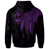 Guam Hoodie Polynesian Wings (Purple) - Polynesian Pride