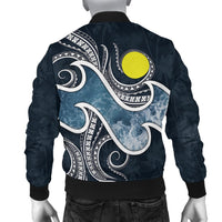 Palau Polynesian Men's Bomber Jacket - Ocean Style - Polynesian Pride