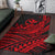 Hawaii Humpback Whale With Hibiscus Tribal Red Area Rug - LT12 - Polynesian Pride