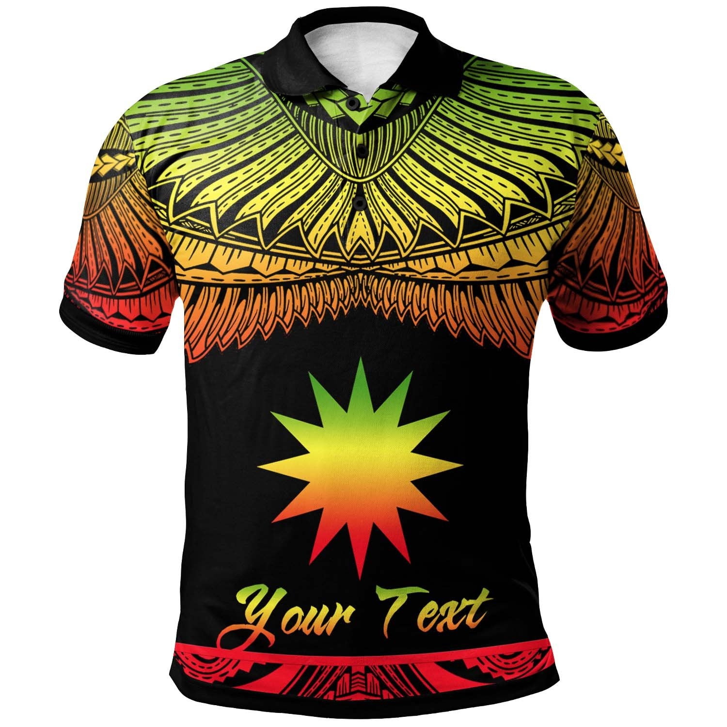 Nauru Custom Polo Shirt Polynesian Tattoo Reggae Version Unisex Reggae - Polynesian Pride