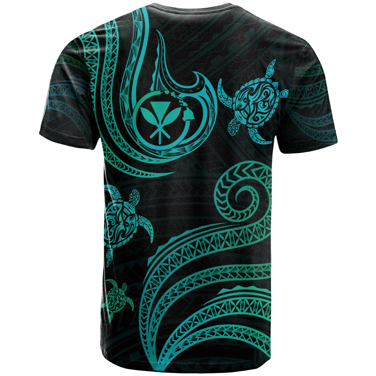 Kanaka Maoli T Shirt Polynesian Turtle With Pattern - Polynesian Pride