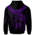 Polynesian Hawaii Custom Zip up Hoodie Hawaiian Waves (Purple) - Polynesian Pride