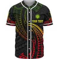 Northern Mariana Islands Polynesian Custom Personalised Baseball Shirt - Reggae Tribal Wave Unisex Reggae - Polynesian Pride