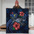 Cook Islands Polynesian Premium Quilt - Blue Turtle Hibiscus - Polynesian Pride