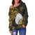 Palau Islands Women's Off Shoulder Sweaters - Abstract Style - Polynesian Pride