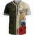 Samoa Polynesian Custom Personalised Baseball Shirt - Coat Of Arm With Hibiscus Gold Unisex Gold - Polynesian Pride