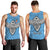 (Custom Personalised) Fiji Viti Levu Tapa Tribal Men Tank Top - LT12 Blue - Polynesian Pride