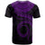 Cook Islands Custom T Shirt Polynesian Waves (Purple) - Polynesian Pride