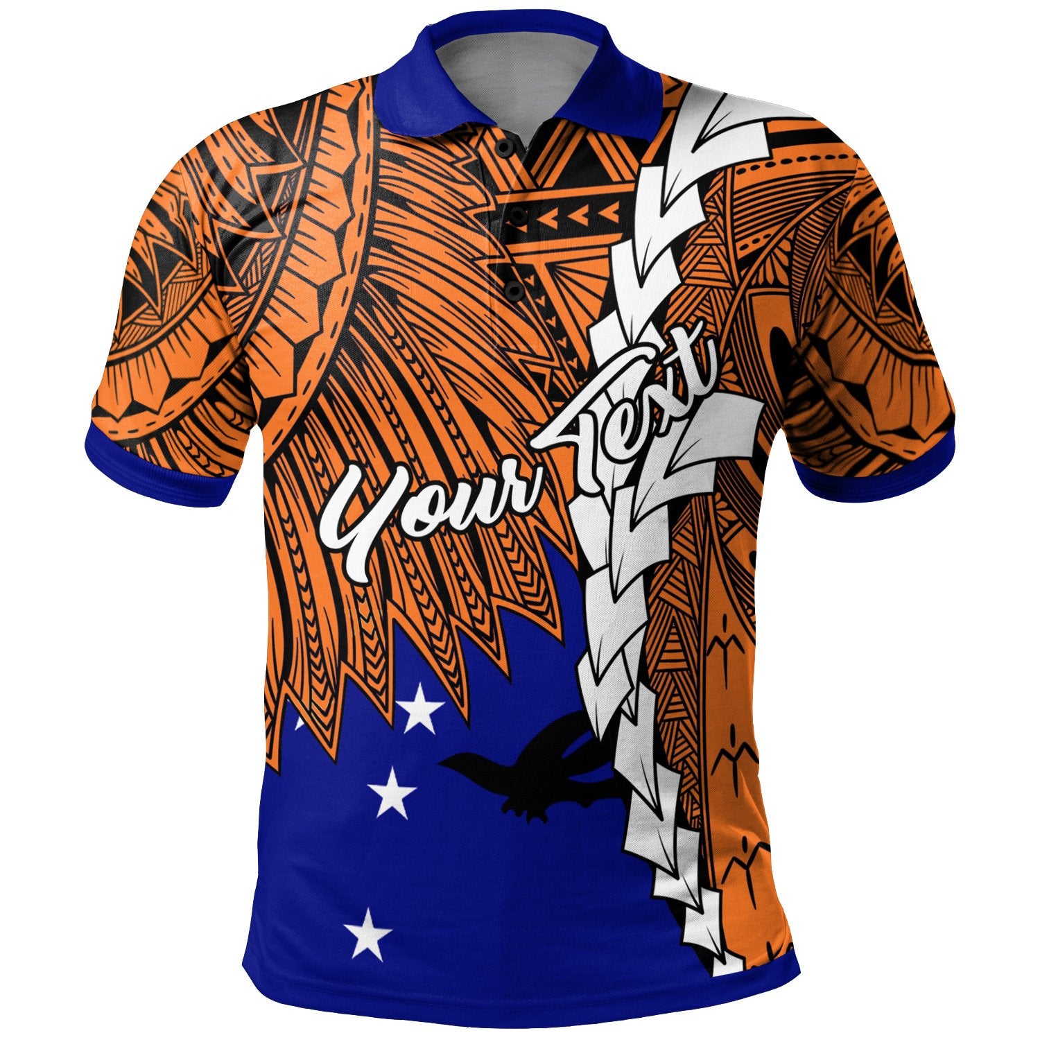 Papua New Guinea New Ireland Province Polynesian Custom Polo Shirt Tribal Wave Tattoo Unisex Blue - Polynesian Pride