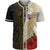 Yap Polynesian Custom Personalised Baseball Shirt - Coat Of Arm With Hibiscus Gold Unisex Gold - Polynesian Pride