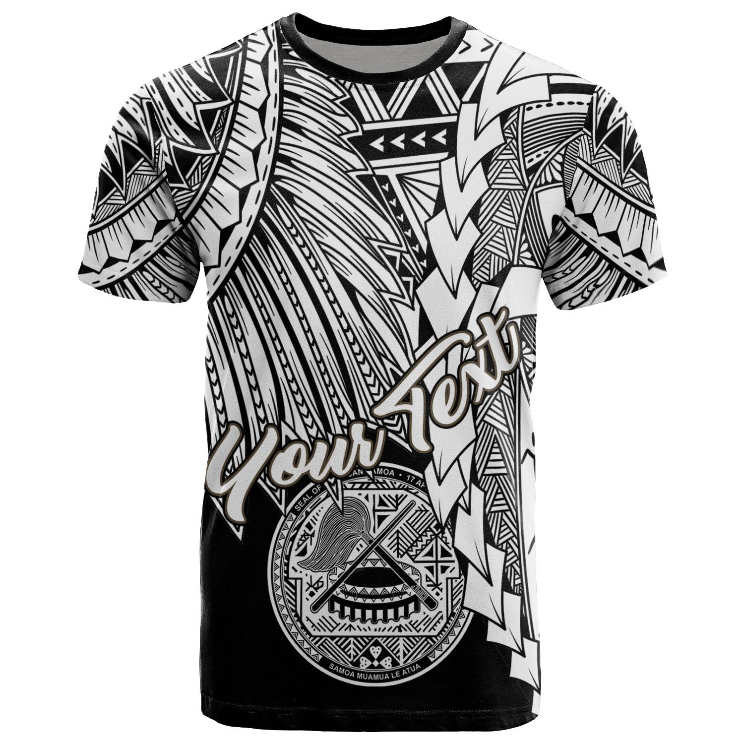 American Samoa Polynesian Custom T Shirt Tribal Wave Tattoo White Unisex White - Polynesian Pride