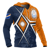 Marshall Islands Hoodie Marshall Islands Flag with Polynesian Patterns - Polynesian Pride