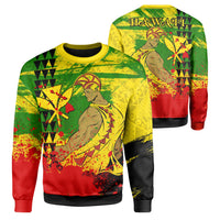 Hawaii Reggae Kanaka Maoli Warrior Spearhead Sweatshirt Unisex Red - Polynesian Pride