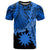 Nauru Polynesian Custom T Shirt Tribal Wave Tattoo Blue Unisex Blue - Polynesian Pride