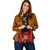 Tonga Polynesian Custom Personalised Shoulder Handbag - Floral With Seal Red One Size Red - Polynesian Pride