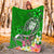 Fiji Premium Blanket - Turtle Plumeria (Green) - Polynesian Pride