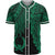 Pohnpei Polynesian Custom Personalised Baseball Shirt - Tribal Wave Tattoo Green Unisex Green - Polynesian Pride