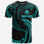 Federated States of Micronesia Custom T Shirt Neon Blue Tribal Wave Unisex Blue - Polynesian Pride