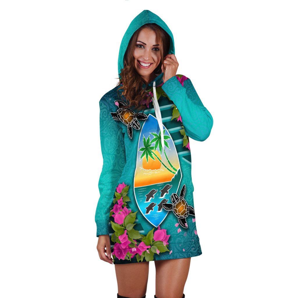 Guam Polynesian Hoodie Dress - Couple of Turtles - Polynesian Pride
