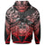 Samoa Polynesian Custom Zip up Hoodie Eagle Tribal Pattern Red - Polynesian Pride